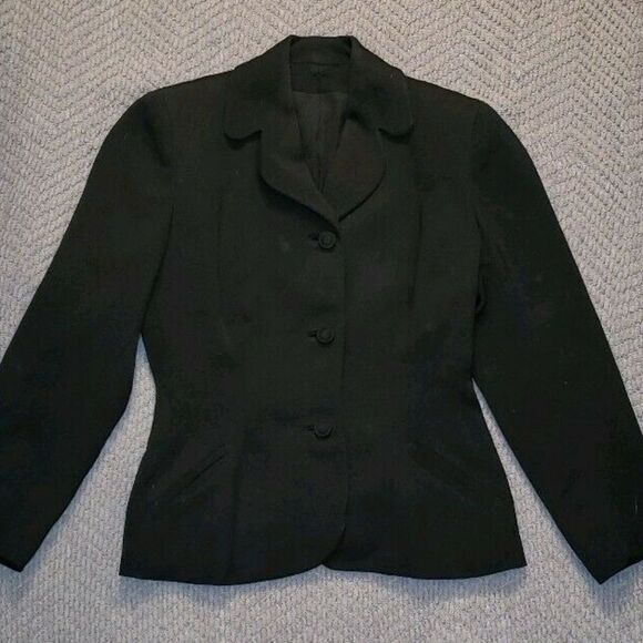 Jackets & Blazers - Black Vintage Lorraine Virgin Wool Blazer